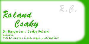 roland csaky business card
